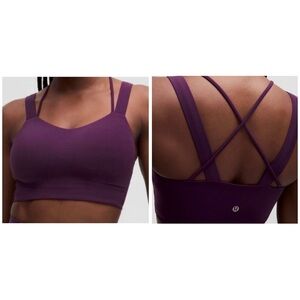 Lululemon Like a Cloud Longline Bra *Light Support, D/DD Cup Dramatic Magenta 8